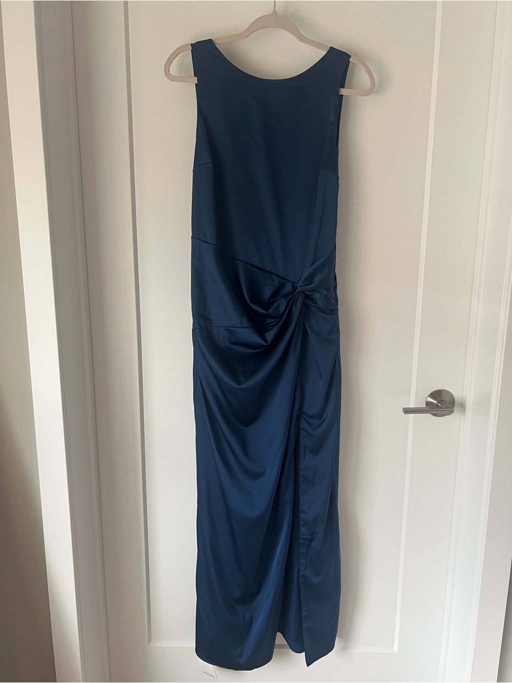 Abercrombie & Fitch Split Knot Draped Maxi Dress in Navy Blue - NWT!